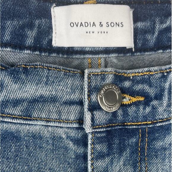 Ovadia & Sons Mens Denim Jeans Skinny Fit Blue‎ Wash Striped Casual Size 36 - Picture 6 of 8